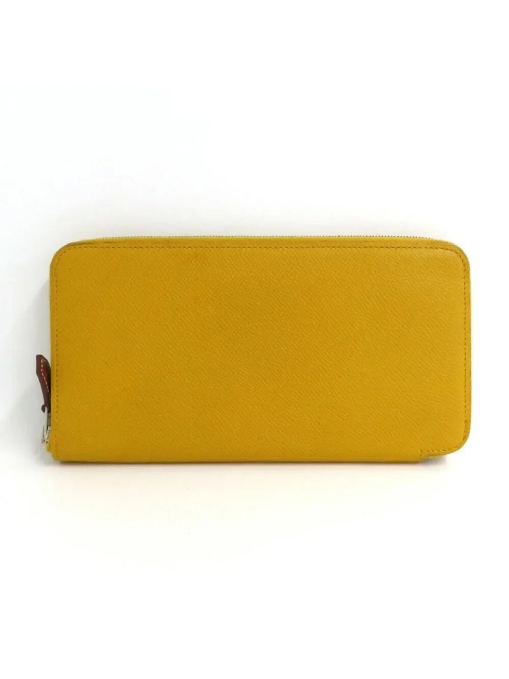 Hermes Azap Long Silk in Joan Ambre Epsom Yellow Zip Around Wallet - Picture 2 of 10